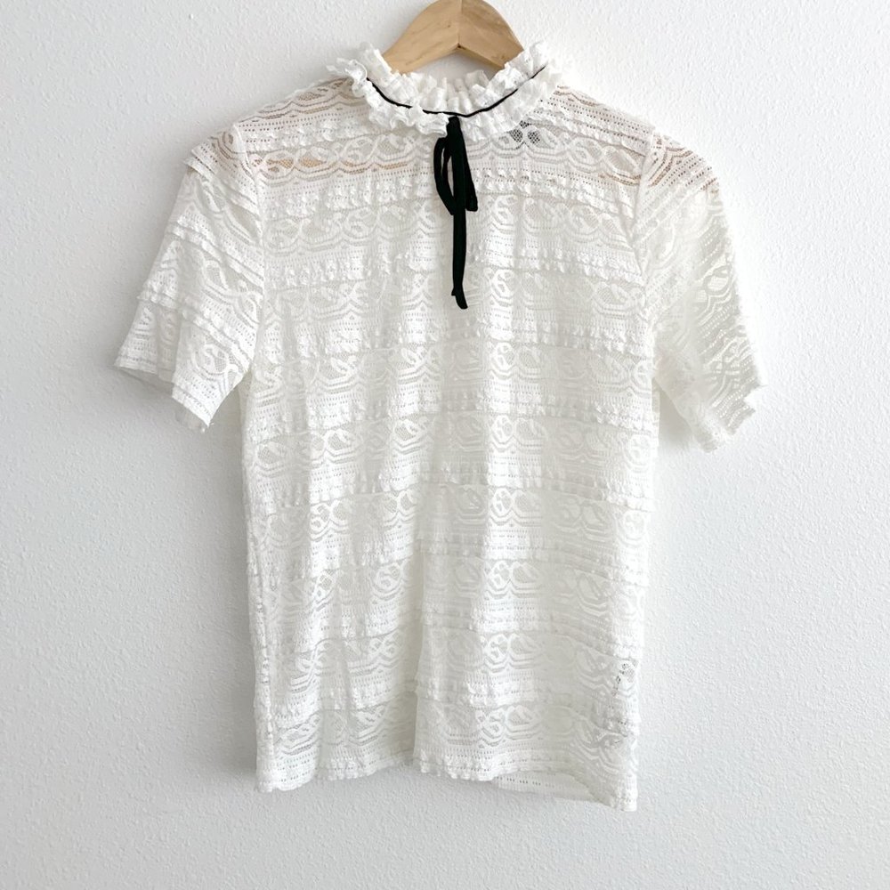 White Lace F21 Top